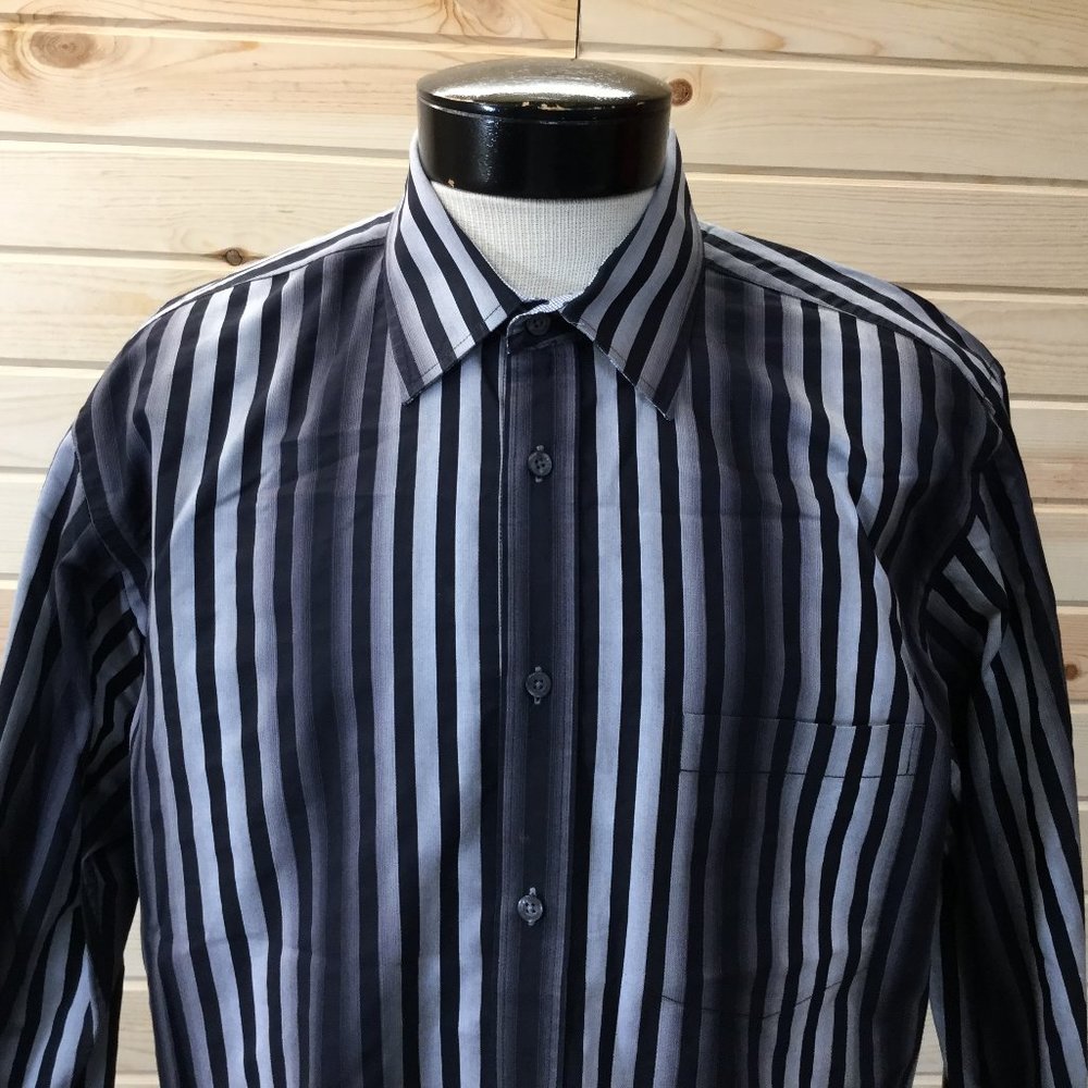 Bugatchi Uomo Button Front Shirt Striped XL